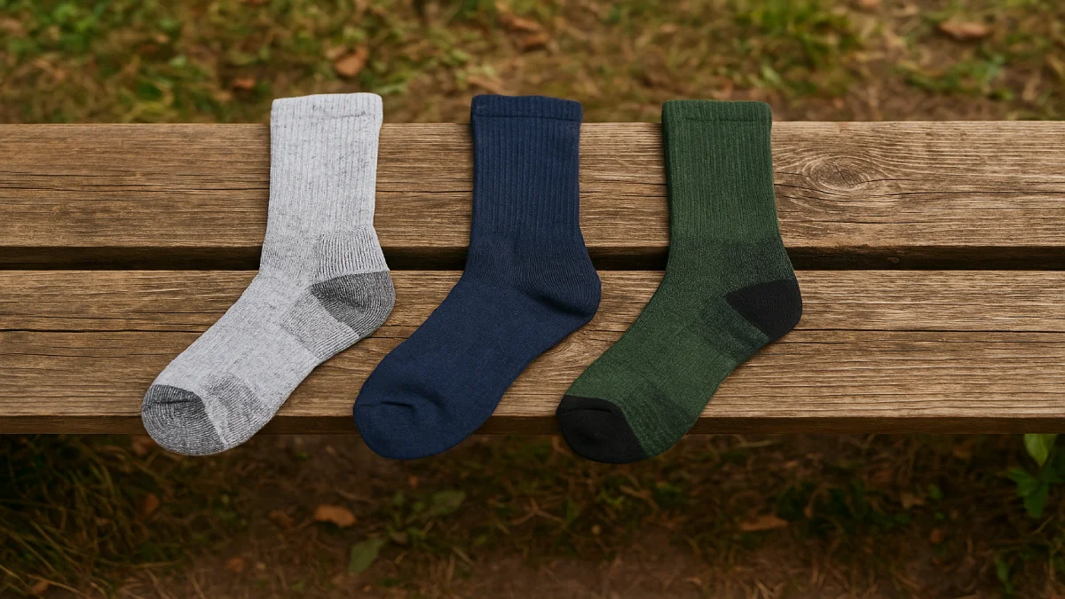 Compararea a trei modele de șosete pentru drumeții