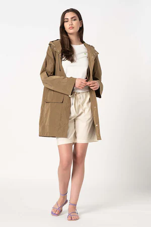 Trendyol Jacheta parka cu gluga si maneci raglan