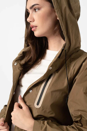 Trendyol Jacheta parka cu gluga si maneci raglan