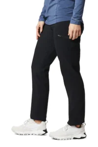 Pantaloni trekking Columbia cu buzunar cu fermoar pentru femei, în culoarea neagră.