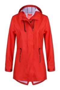 Jacheta de ploaie Dingy Weather, Ella Poliester, Rosu