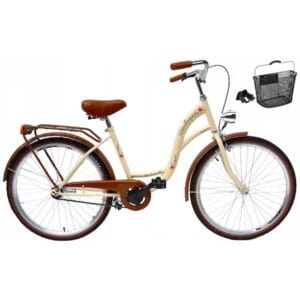 Bicicleta femei Antonio pentru oras 17-26, cu design elegant si finisaj alb