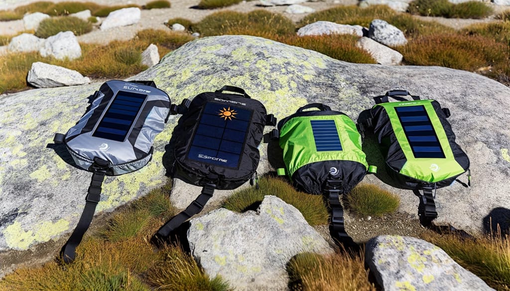 Dușuri portabile cu panouri solare pentru camping pe teren stâncos