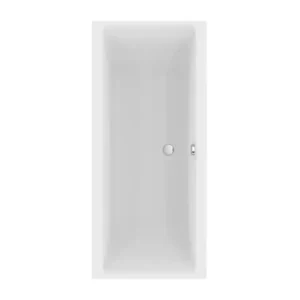 Cadă dreptunghiulară alb mat de 180x80 cm, cu design modern și finisaj elegant.