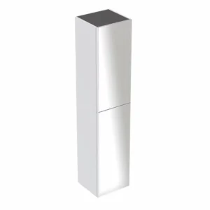 Dulap de baie suspendat alb lucios cu patru rafturi