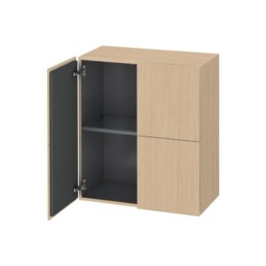 Dulap de baie suspendat cu finisaj stejar natural