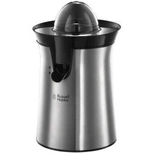 Storcător de citrice Russell Hobbs Classics, inox și negru, cu două conuri și filtru inox.