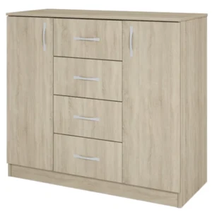 Comodă modernă Irim Spark cu 4 sertare și 2 uși laterale