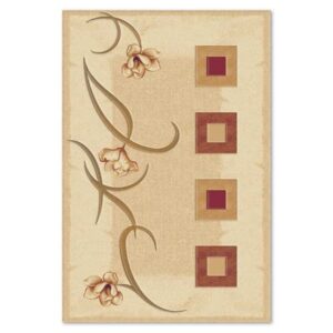 Covor modern frezat manual, 80x160 cm, multicolor, pentru dormitor.