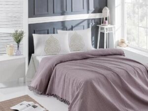 Cuvertură handmade din bumbac 100%, dimensiuni 220x240 cm, pentru pat dublu