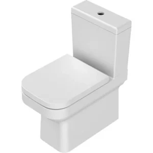 Set WC compact cu evacuare laterală, montat pe pardoseală, ideal pentru băi moderne