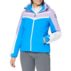 geacă schi damă multicoloră cu protecție termică