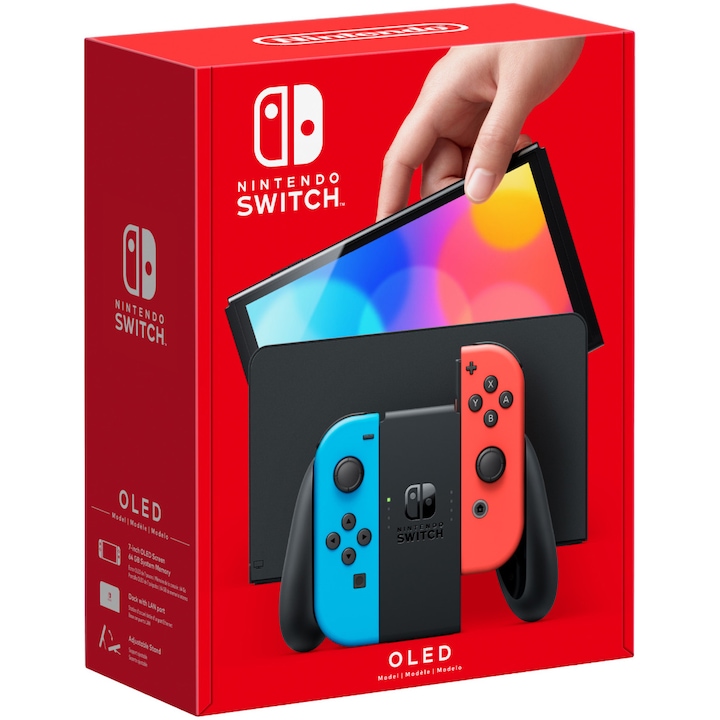 Consola Nintendo Switch OLED cu ecran vibrant de 7 inch