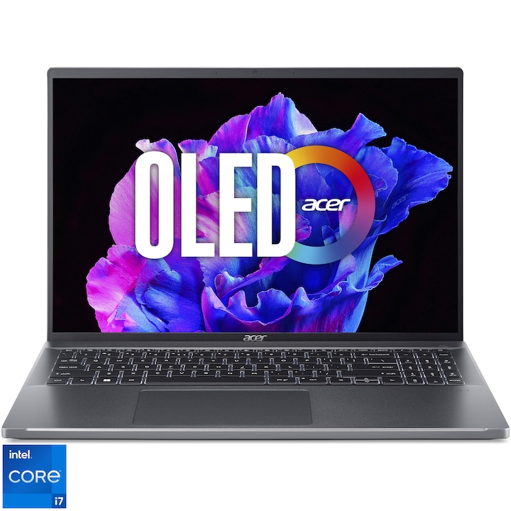 Laptop Acer Swift Go 16 cu ecran OLED 3.2K și procesor Intel Core i7