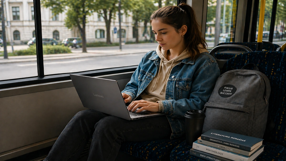 Lenovo IdeaPad Slim 3 15AMN8 cu Ryzen 5 7520U, laptop ușor pentru studenți