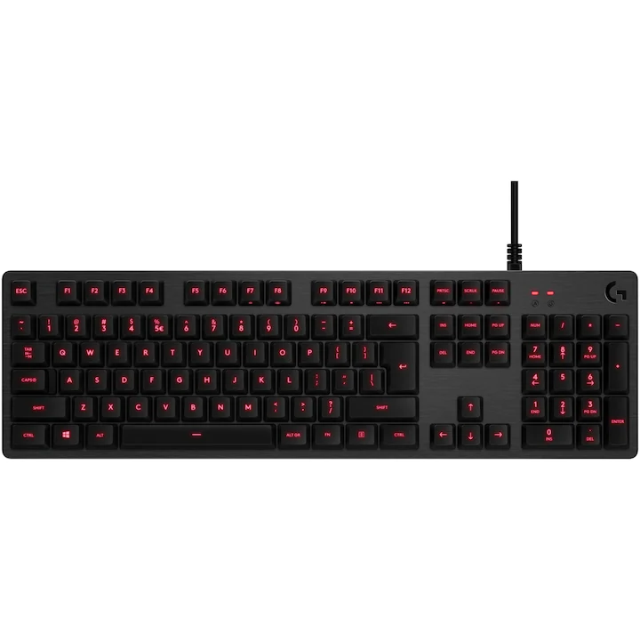 Tastatură mecanică Logitech G413 Backlit Carbon pentru gaming cu switch-uri Romer-G