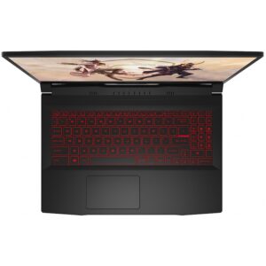 Tastatură iluminată roșie a laptopului MSI Katana GF66