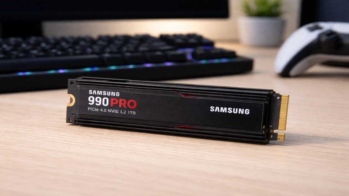 Samsung 990 Pro 1 TB SSD NVMe PCIe Gen 4 x4 cu heatsink