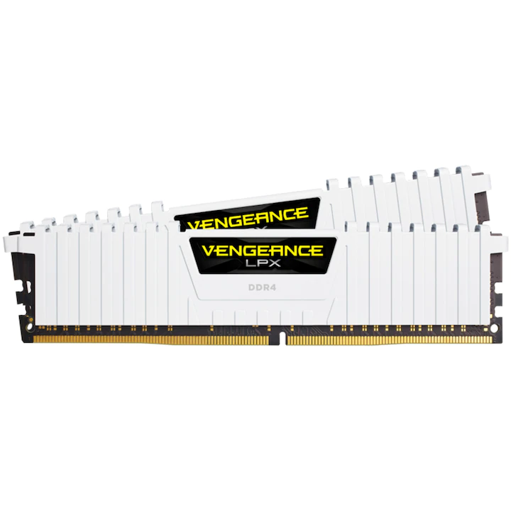 Kit memorie RAM DDR4 Corsair Vengeance LPX 16GB White, 3000MHz, CL16