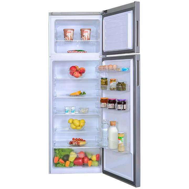 Interior frigider Arctic AD60310M30MT cu alimente organizate pe rafturi