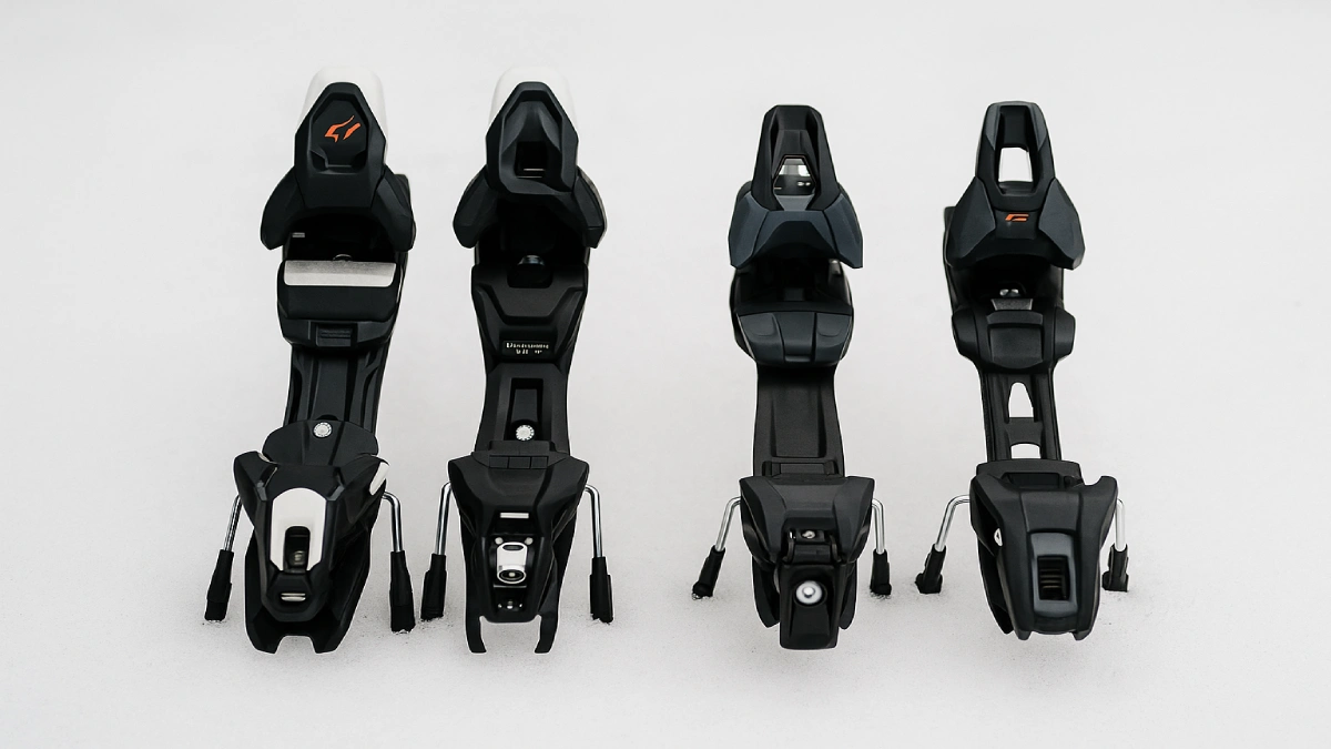 Comparație vizuală între legături de schi all-mountain și legături de schi freeride