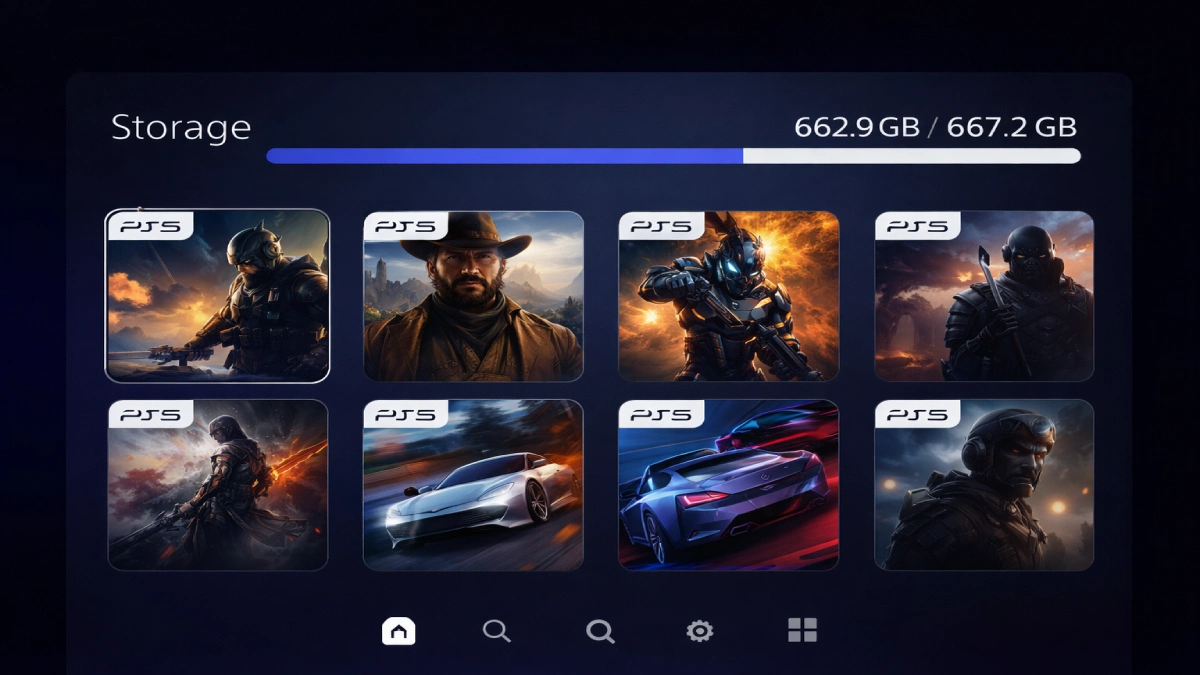 cat-spatiu-ocupa-jocurile-ps5-biblioteca-aproape-plina