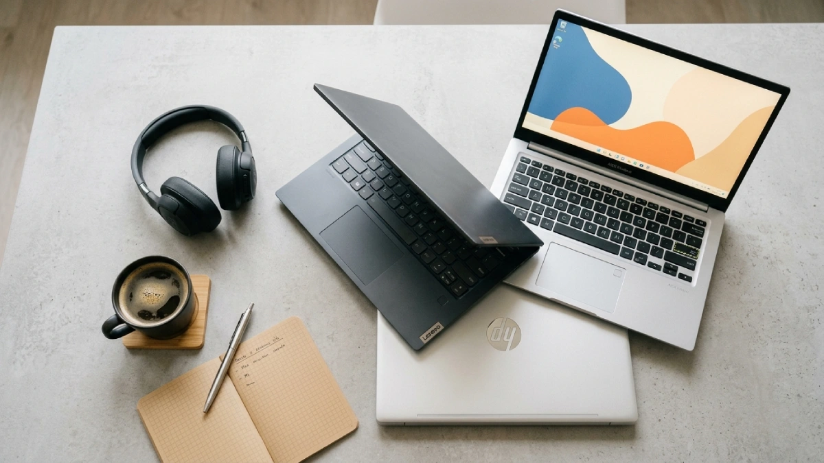 Cele mai bune laptopuri ieftine — selecție Lenovo, HP și ASUS pe birou