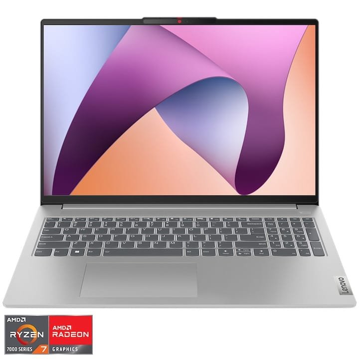 Lenovo IdeaPad Slim 5 16ABR8 laptop cu AMD Ryzen 7 7730U 16GB RAM 1TB SSD ecran WUXGA 16 inch