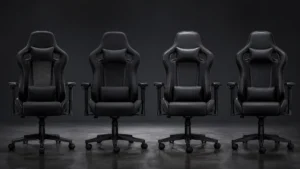 Patru scaune gaming ieftine sub 800 lei comparate: mesh, textil, piele sintetică și pattern carbon