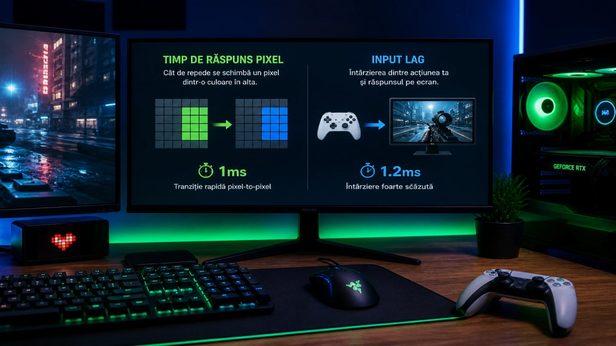 Diferența dintre input lag și timpul de răspuns al pixelilor la televizoare gaming