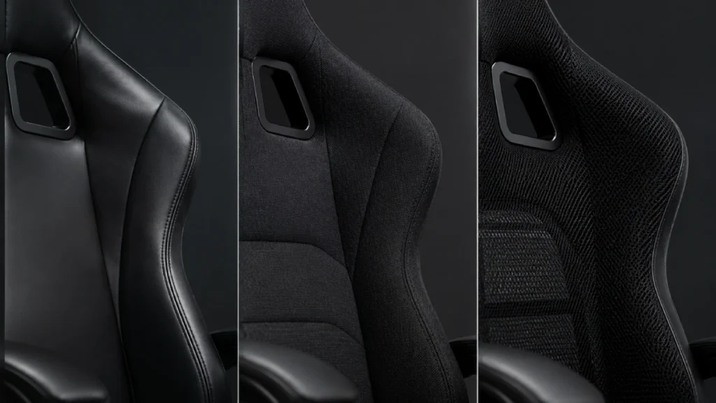 Piele ecologică, textil sau mesh: ce material alegi pentru scaunul de gaming?