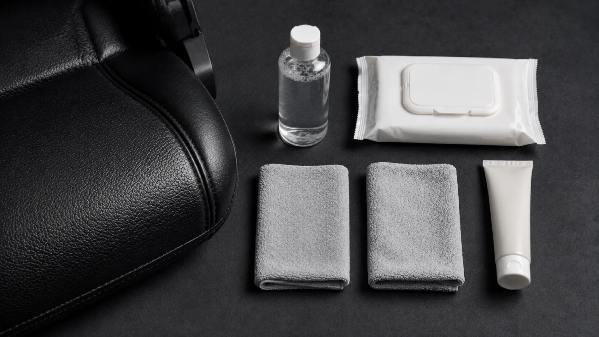 Produse corecte pentru curățarea unui scaun gaming — cârpe microfibră, săpun neutru și șervețele pentru bebeluși