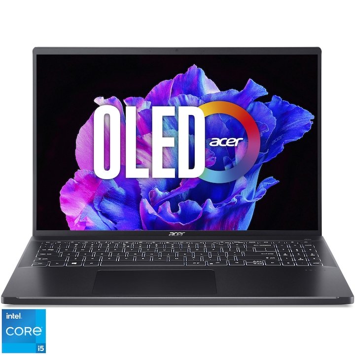 Laptop Acer Swift Go 16 Pro Black Edition SFG16-71-5168 cu ecran OLED 3.2K de 16 inch