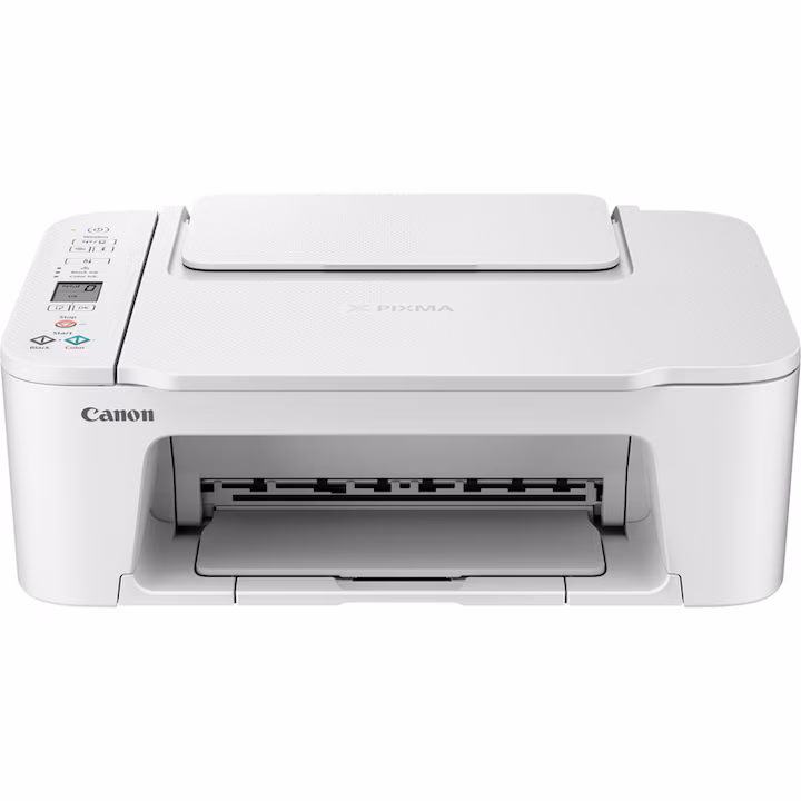 Multifuncțională Canon PIXMA TS3751i inkjet color albă, cu scanner flatbed și conectivitate Wi-Fi