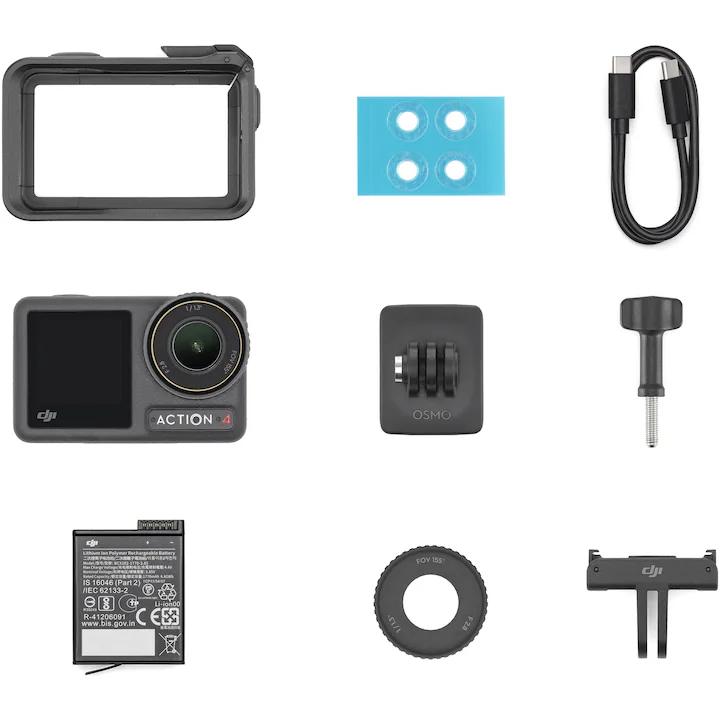 Cameră de acțiune DJI Osmo Action 4, vedere frontală