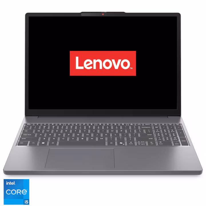 Laptop Lenovo IdeaPad Slim 3 15IRH10 cu ecran de 15,3 inch WUXGA IPS, Intel Core i5-13420H, 16 GB DDR5 și SSD de 512 GB