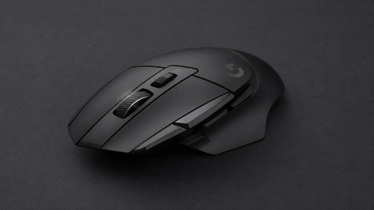 Mouse gaming wireless Logitech G502 X LIGHTSPEED negru, vedere din unghi 3/4