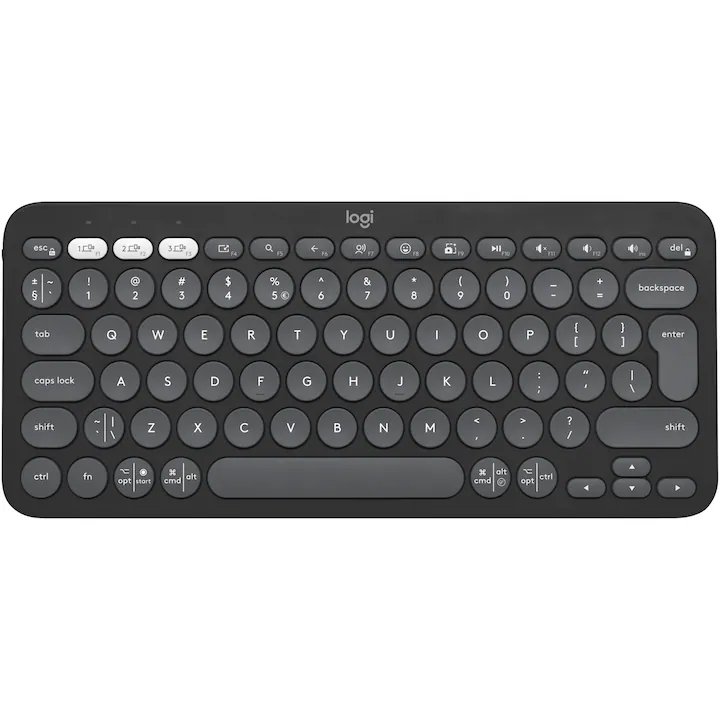 Tastatură Bluetooth Logitech Pebble Keys 2 K380s în culoarea Tonal Graphite