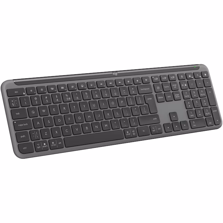 Tastatură wireless Logitech Signature Slim K950 neagră, full-size, cu bloc numeric