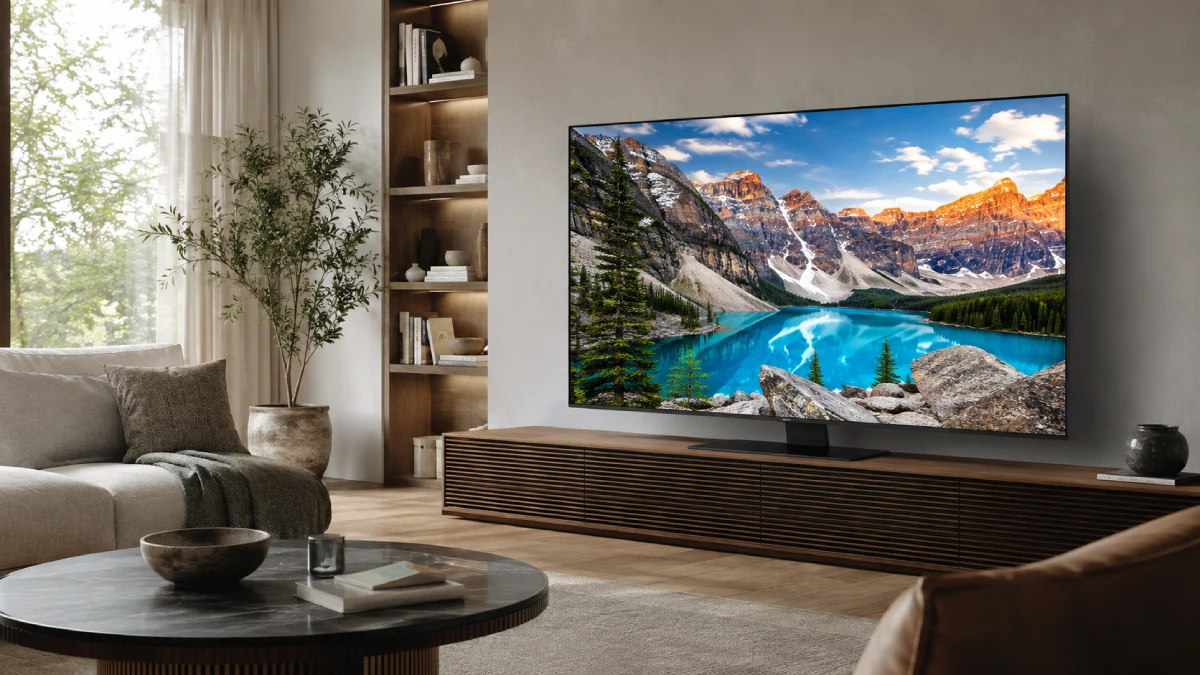 Televizor Samsung Neo QLED 55QN85F de 55 inch într-un living modern