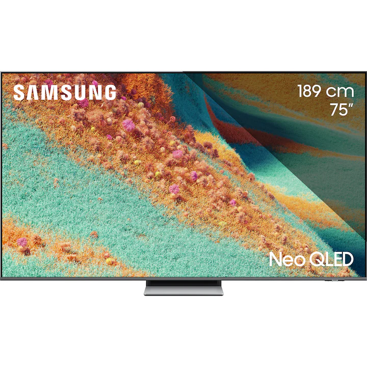 Televizor Samsung Neo QLED Mini LED 75QN85F de 189 cm, vedere frontală