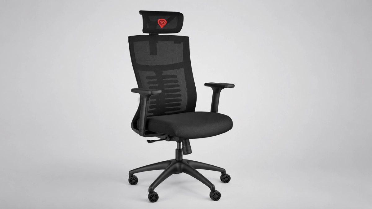 Scaun gaming Genesis ASTAT 200 G2, negru, cu spătar din mesh, tetieră și brațe reglabile