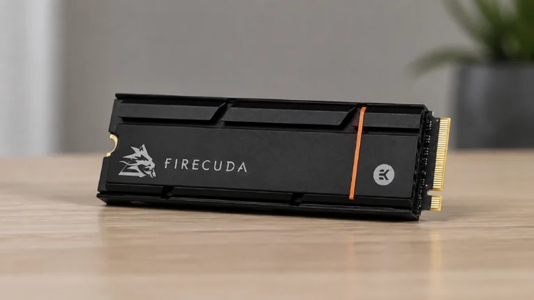 [IA] SSD Seagate FireCuda 530 Heatsink 2TB așezat pe masă