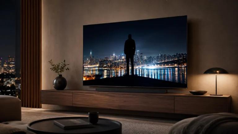 Televizor Sony BRAVIA 8 II 55XR8M2 QD-OLED de 139 cm într-o cameră cu lumină controlată