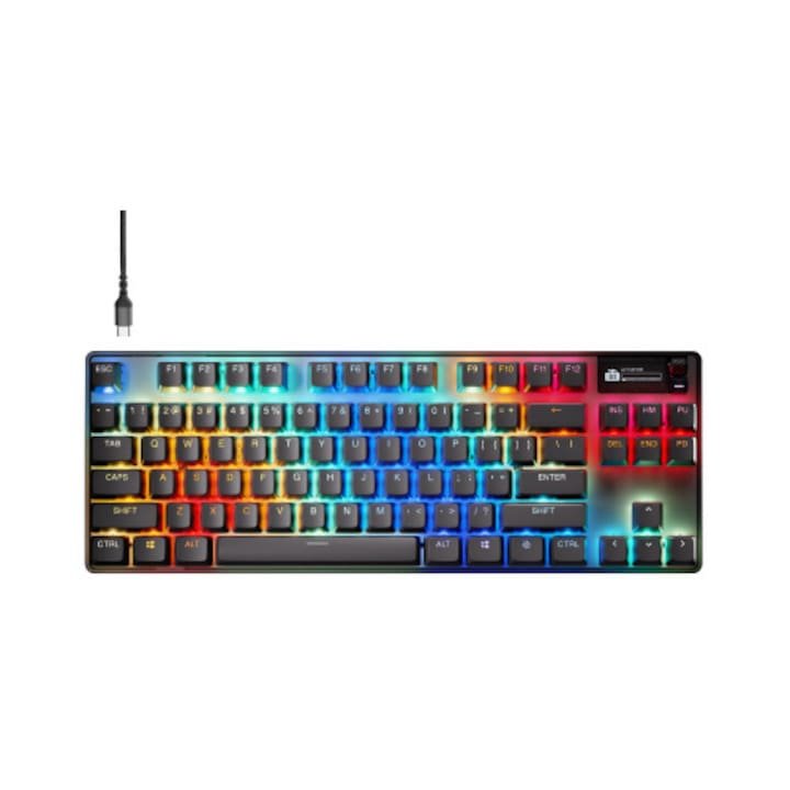 Tastatură gaming SteelSeries Apex Pro TKL Gen 3 RGB, neagră, cu wrist rest