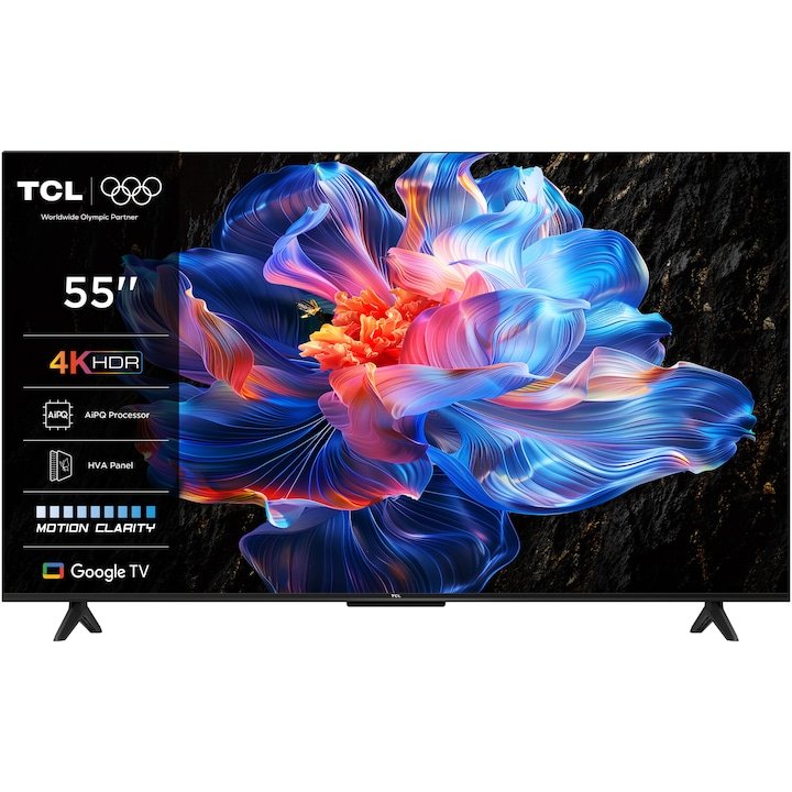 Televizor TCL 55P6K de 139 cm, Smart Google TV 4K Ultra HD