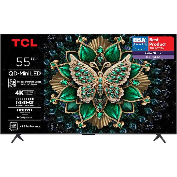 Televizor TCL QD-MiniLED 55C6K de 139 cm