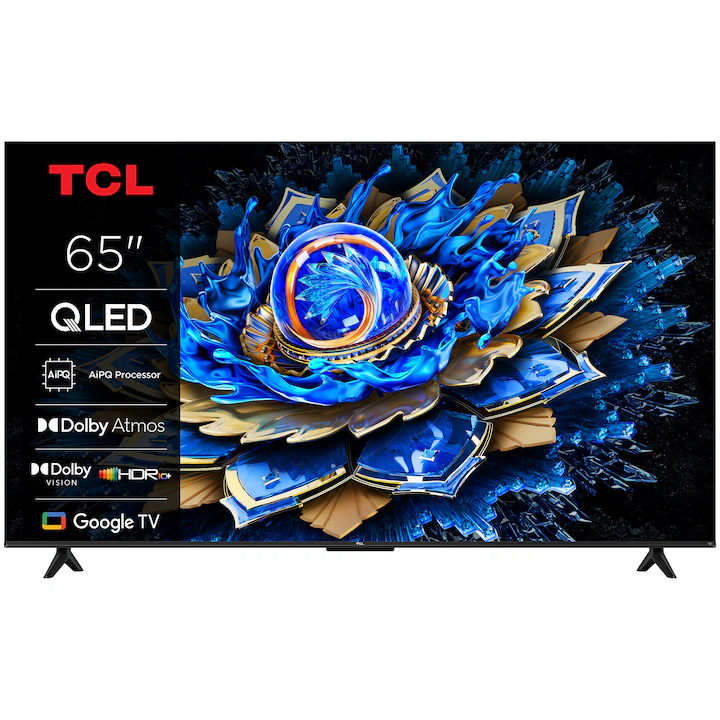 Televizor TCL QLED 65T69C de 164 cm, Smart Google TV 4K Ultra HD