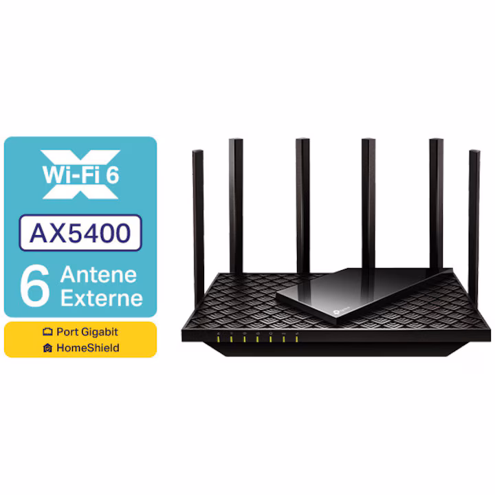 Router TP-Link Archer AX73 cu Wi-Fi 6, AX5400 și șase antene externe
