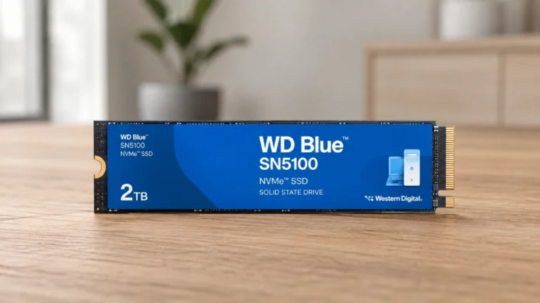 [IA] SSD WD Blue SN5100 2TB așezat pe masă